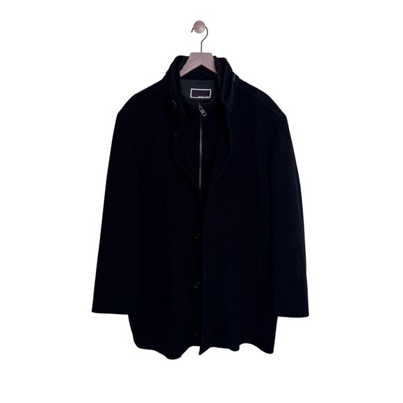 Michael Kors Men's Wool Black Coat XL - Picture 1 of 5